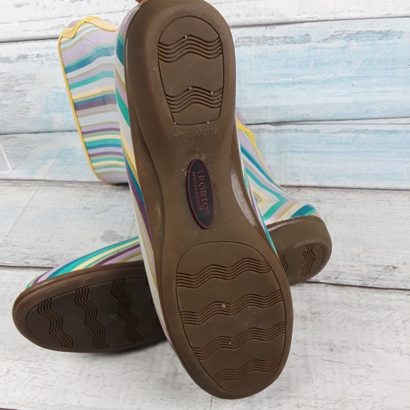 Women's Rubber Multicolor Sporto Rain Boots Size 7 - Picture 7 of 8